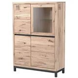 Massivmoebel24 Highboard 103 x 148 x 40 cm Bianco Geölt / Beige