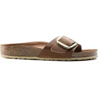 Birkenstock Pantoffeln Madrid Big Buckle LEOI Cognac HEX in Braun