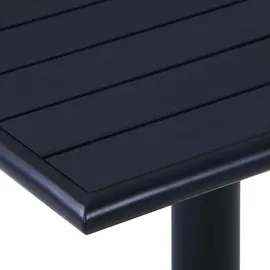 vidaXL Gartentisch 80 x 80 x 75 cm Schwarz
