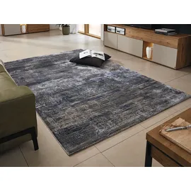 Musterring Teppich MUSTERRING "WAVE KONTURA", grau (grau, blau), B:200cm H:9mm L:300cm, Polypropylen, Teppiche, Teppich, exlcusive MUSTERRING DELUXE COLLECTION kuscheliges Microfaser Garn