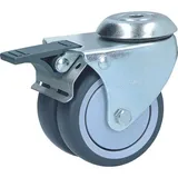 Werkstarck, Möbelrollen, Doppelrollen-Set mit Bremse