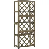 vidaXL Spalier mit Ablagen 55 x 30 cm Grau