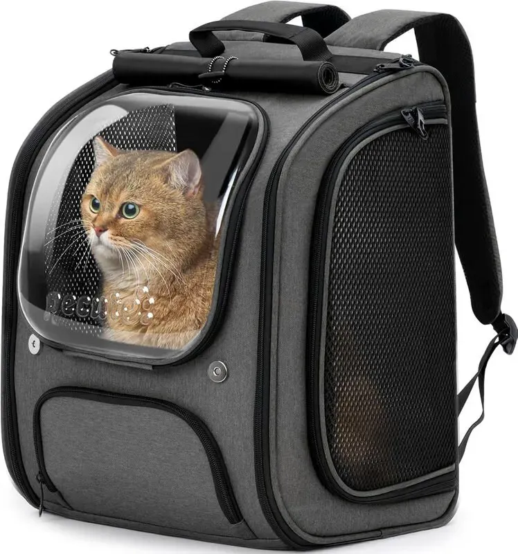 Pecute Kapsel-Haustier-Rucksack - Grau