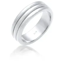 ELLI PREMIUM Partnerring Paarring Drei Ringe Trauring Hochzeit 925 Silber silberfarben 66 mm