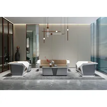 JV Möbel Modernes Sofa-Set mit Couchtisch aus Kunstleder