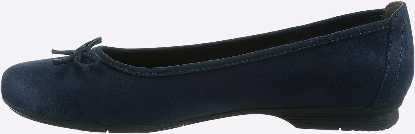 Ballerina JANA, Damen, Gr. 42, blau (dunkelblau), Textil, Schuhe Ballerina