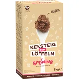 Spooning Cookie Dough Schoko, essbarer Keksteig in 1kg Faltschachtel, einfach mit Milch & Butter anrühren, zum Löffeln, Snacken & Backen