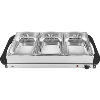 Silva Homeline SH 4.1 425009 Buffetwärmer Edelstahl, Schwarz