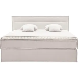 Musterring Boxspringbett MUSTERRING "JustB SC100", beige (creme, weiß), B:200cm L:215cm, Komplettbetten, Boxspringbett, schwebende Optik, inklusive Topper, verschiedene Farben, 180 x 200 cm