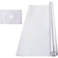 Mophorn - Kunststoff-tischdecke, 121,9 X 121,9 Cm, 1,5 Mm Dicker, Transparenter Tischschutz, Quadratische Pvc-schreibtischunterlage, Wasserdichte Und Leicht Zu Reinigende Schreibtischunterlage