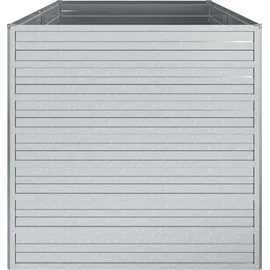 vidaXL Garten-Hochbeet verzinkter Stahl rechteckig 160 x 80 x 77 cm Silber 