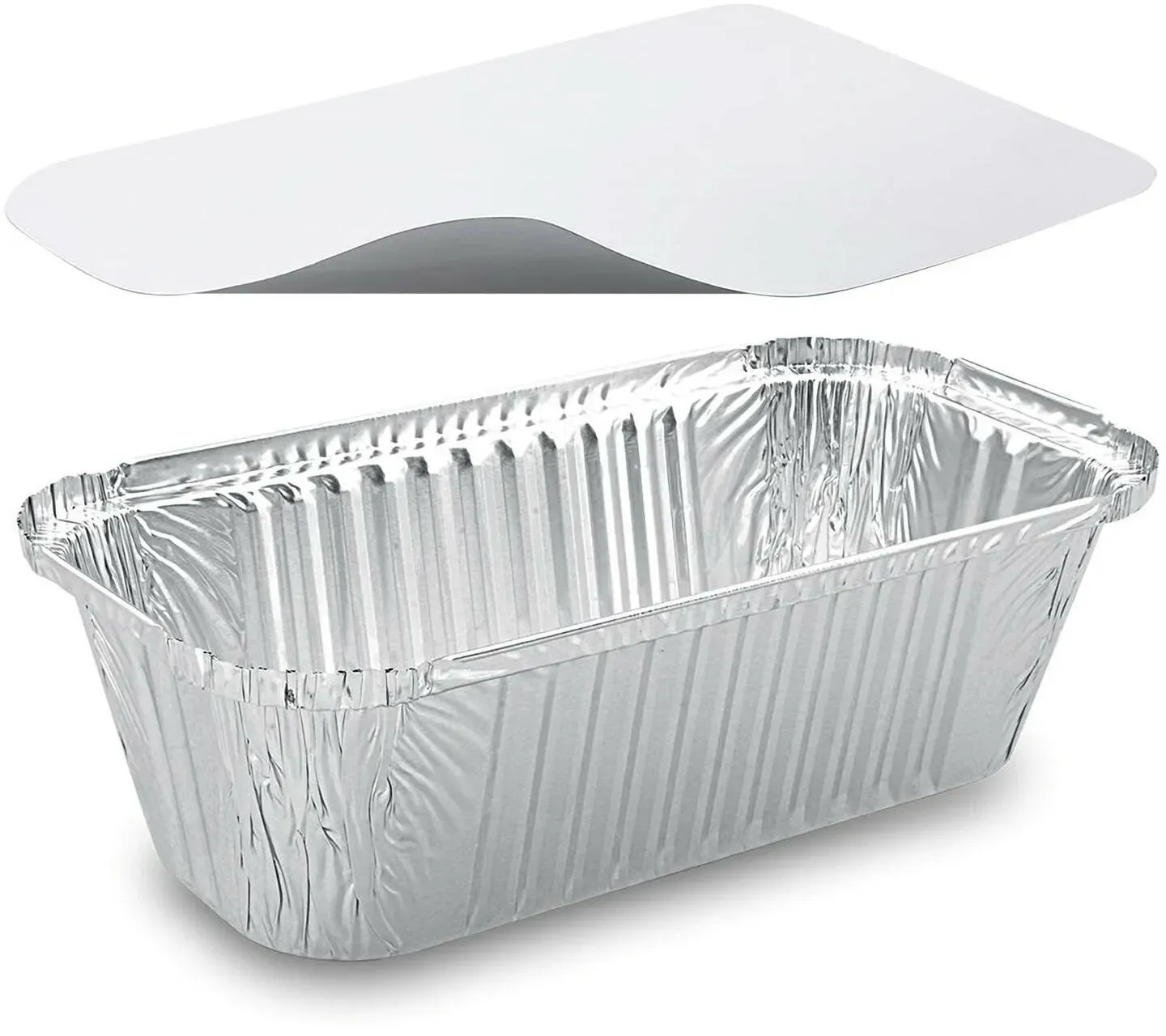Alu-Servierschale Aluschale Grillschale eckig 1500ml inklusive Deckel,  5 Stk.