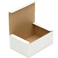 KK Verpackungen 800 Automatikboden Kartons 305 x 215 x 125 mm Blitzboden Kartons Versandkartons weiß
