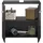 xonox.home Waschbeckenunterschrank Linus 60 x 56 x 34 cm Schwarz Hochglanz