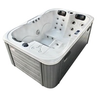 Outdoor Whirlpool mit Heizung LED Ozon Hot Tub Spa für 3 Personen 195 x 127 cm