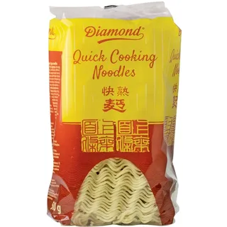 DIAMOND Quick Cooking Nudeln ohne Ei, schnelle Nudeln aus Weizenmehl für Bratnudeln & Beilagen - 1 x 500 g