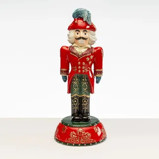 Fitz & Floyd Weihnachtsnussknacker 40Cm Rot Porzellan Dekoration