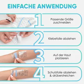 Health Press Transparenter Folienverband Wundpflaster 15 cm x 10 m 1 St.