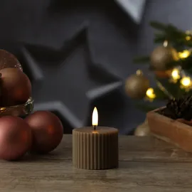 uYuni LED Mini Kerze Thea 5,8 cm sand