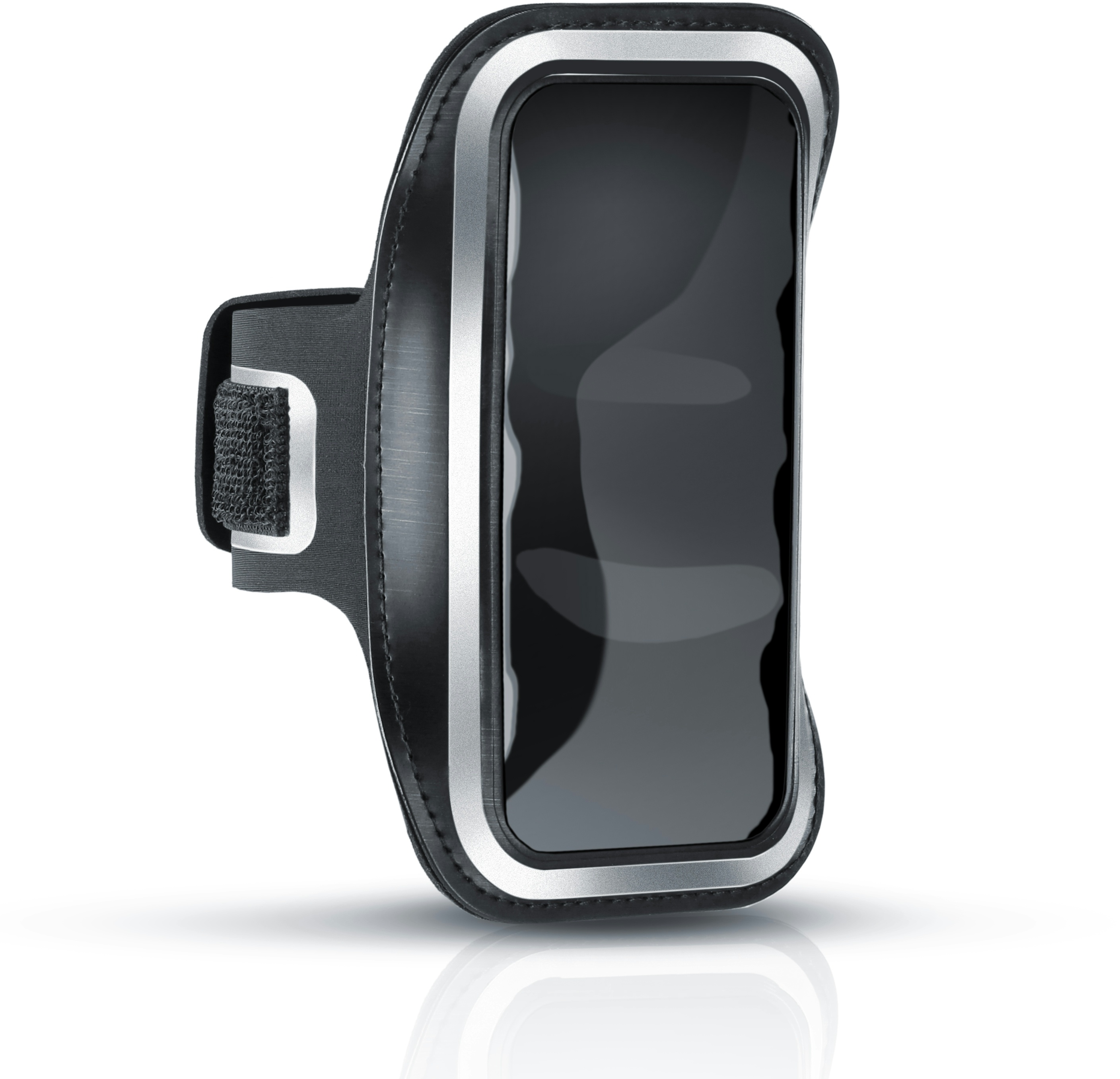 Arendo Smartphone-Tragegurt, Fitness Armband für 4,7` Smartphones, Schlüsselfach, Reflektorstreifen