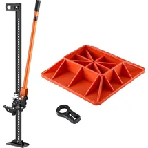 Vevor Farm Wagenheber Offroad mit Sockel High Lift Farm Jack (3,18 t) Offroad-Nutzwagenheber, Stoßstangenheber Hochleistungshebebühnen mit 130,1–1079,5 mm Hubbereich für Traktor Lkw SUV