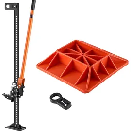 Vevor Farm Wagenheber Offroad mit Sockel High Lift Farm Jack (3,18 t) Offroad-Nutzwagenheber, Stoßstangenheber Hochleistungshebebühnen mit 130,1–1079,5 mm Hubbereich für Traktor Lkw SUV