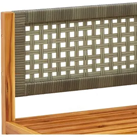 vidaXL Gartensofa mit Kissen 2-Sitzer Holz Akazie & Rattan