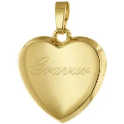 trendor 41397 Gravur-Anhänger für Damen Gold auf 925 Silber