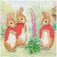 Craft Buddy CCK-PRBT03 - Crystal Art Cards, Die Flopsy-Hasen,