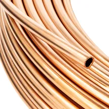 tecuro Kupferrohr, weich R220, Ral-dvgw, Ø 10 x 1,0 mm, Meterware als Ring gewickelt, nach En 1057, Dvgw