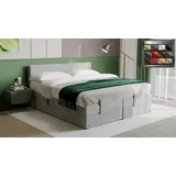 PAARA Boxspringbett 25GM elektrisch verstellbar mit Motor Dachschräge, Belüftungssystem bunt 90 cm x 200 cm
