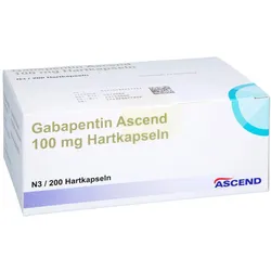 Gabapentin Ascend 100 mg Hartkapseln 200 St