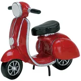 Lemax Weihnachtsdorf-Zubehör: roter Moped, Polyresin