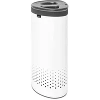 Brabantia Wäschekorb, 55 L dunkelgrau / weiss