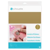 Silhouette MEDIA-SCRATCH-GLD Rubbel-Aufkleberfolie für Schneideplotter gold 215 x 280 mm, 5 Blatt