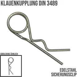 Klauen Kupplung Sicherungclip Edelstahl AISI 304