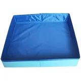 Dog Pool PVC Foldable, Hundepool Für Große & Kleine Hunde, Small Padding Pool Portable for Pets & Kids, Faltbarer Hunde Planschbecken, Stabile Hundebadewanne, Swimmingpool Für Katzen, 50 * 50cm, Blau