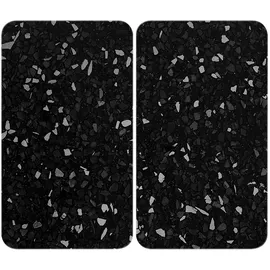 Wenko Herdabdeckplatte Universal 2er Set Terrazzo schwarz