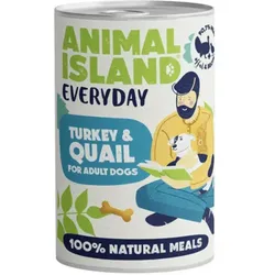 ANIMAL ISLAND Everyday Truthahn mit Wachtel 400g getreidefreies Futter in Humanqualität