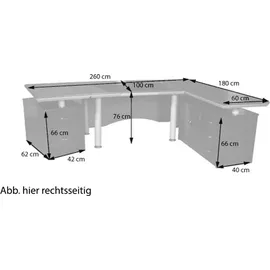 Jet-Line Büroschreibtisch Berlin Kirsch
