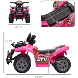 Homcom Kinder-Elektroquad Rosa (6V)