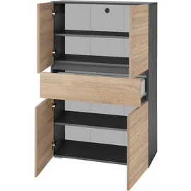 Home Affaire Wisla Midischrank 76 x 130 cm Grau