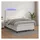vidaXL Boxspringbett mit Matratze & LED Weiß 180x200 cm Kunstleder