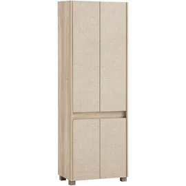 Schildmeyer Sander Hochschrank 57 x 33 x 164,5 cm Grau Holz/Kunststoff/Metall