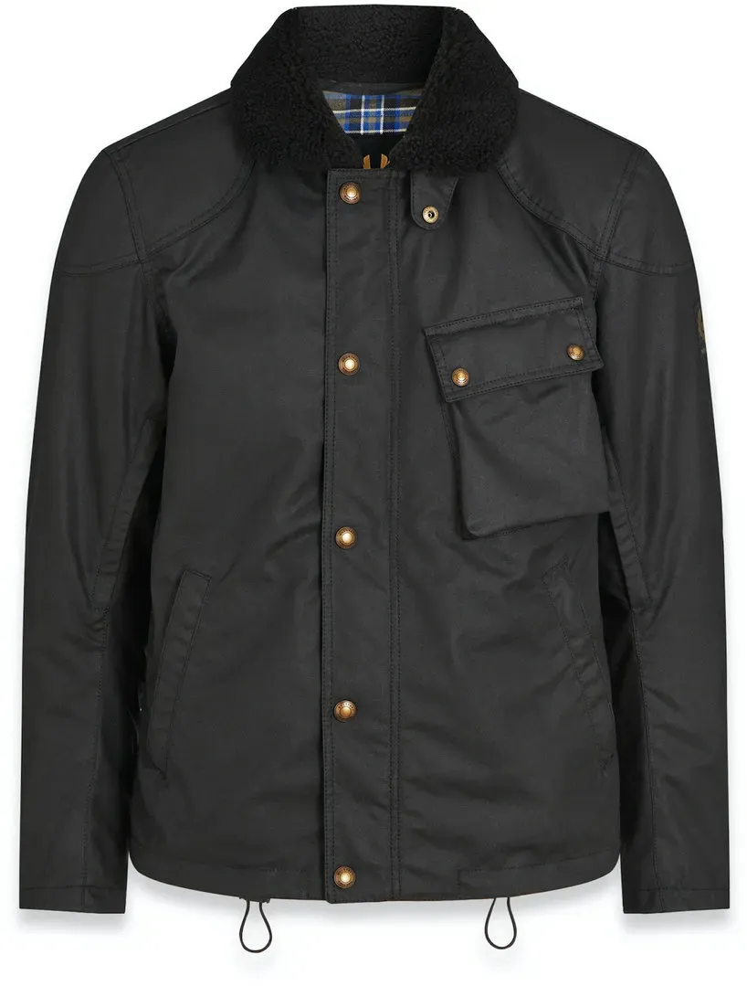 Belstaff Convoy Motorfiets textiel jas, zwart, 2XL Voorman