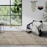 ELLE DECORATION Hochflor-Teppich »Chappe«, rechteckig, 18 mm Höhe, Hochflor, Shaggy, flauschig, weich, Langflor, modern, Hoch Tief Effekt Beige,