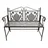Lex Antike Eisenbank 104 x 55 x 91 cm Grau