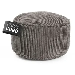 LUMALAND Sitzsack Pouf Cord - 25 x 45 cm - Grau