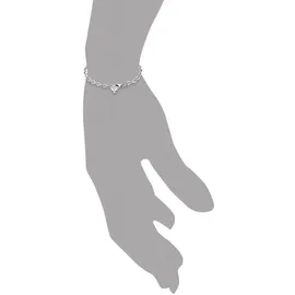 Amor Silberarmband »Schmuck Geschenk Armkette Herz LIEBE« Made in Germany - mit Zirkonia (synth.) silberfarben