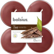 Bolsius Duftkerzen Maxi Light 8 St. braun